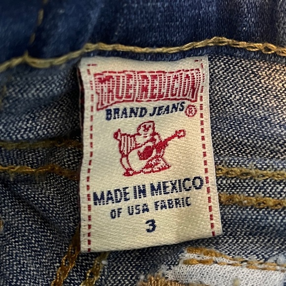 True Religion Blue Slim Julie Distressed Jeans sz 3 - Picture 5 of 6